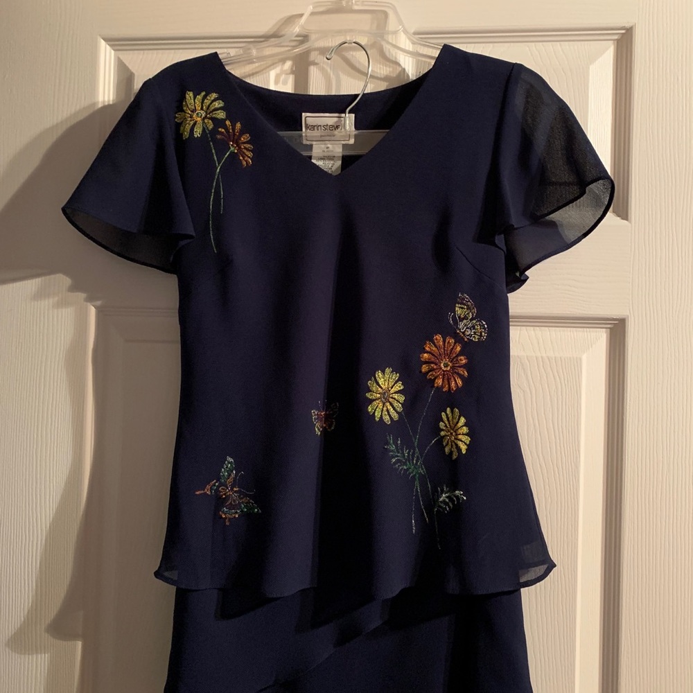 KARIN STEVENS Springtime SKIRT SET size 8 Petite